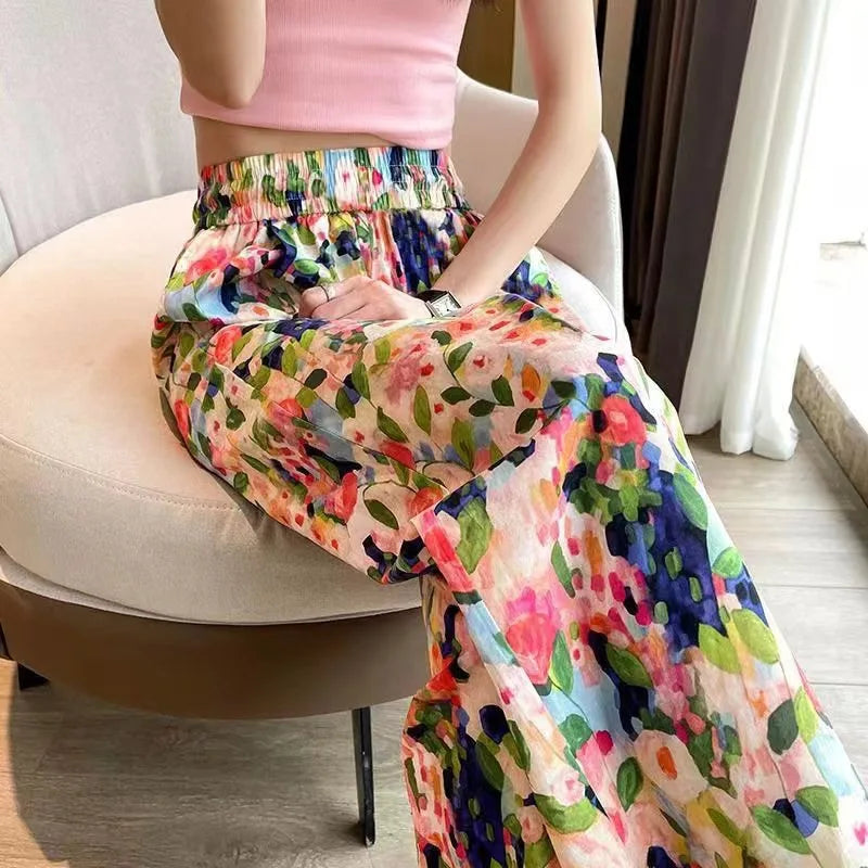 Pantalon Fluide Bohème à Motifs Floraux - LÉA