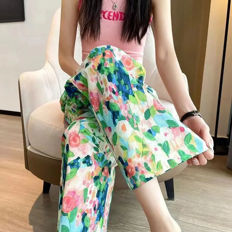 Pantalon Fluide Bohème à Motifs Floraux - LÉA