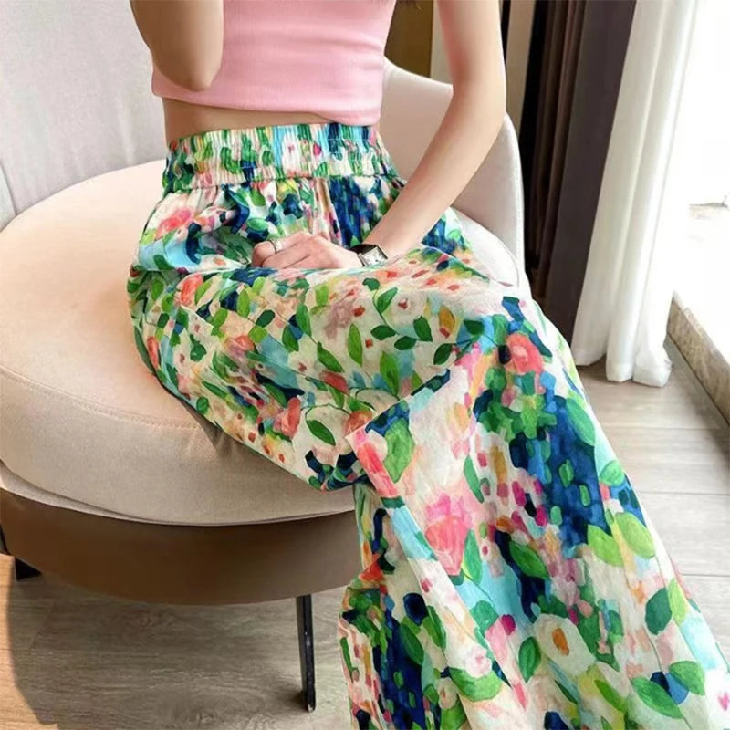 Pantalon Fluide Bohème à Motifs Floraux - LÉA