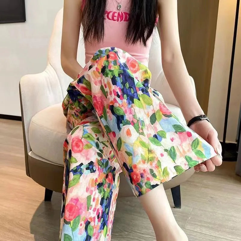 Pantalon Fluide Bohème à Motifs Floraux - LÉA