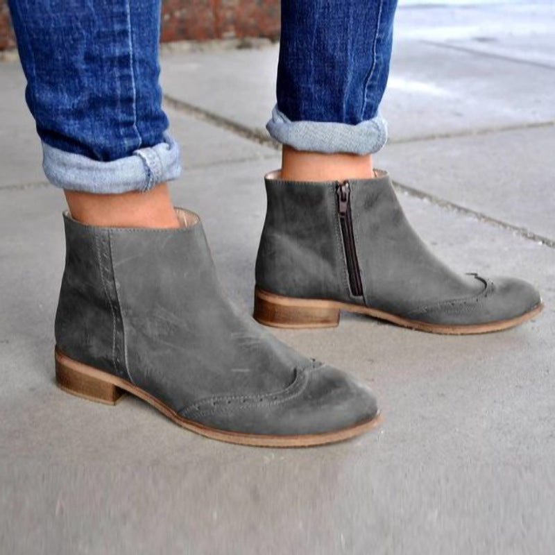 Korean-style Plus-size Versatile Womens Ankle Boots